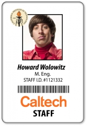 Howard Wolowitz Big Bang Theory name Badge Halloween Costume